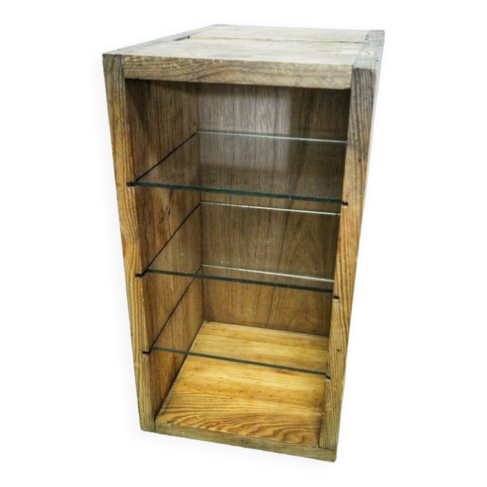 Wooden and glass shelf