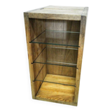 Wooden and glass shelf