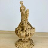 Wicker basket vintage bird of paradise