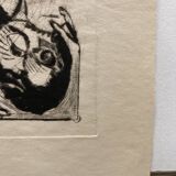 Intaglio print "The Cat"