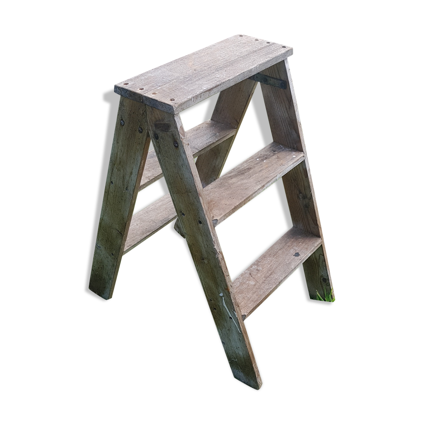 Double wooden stepladder
