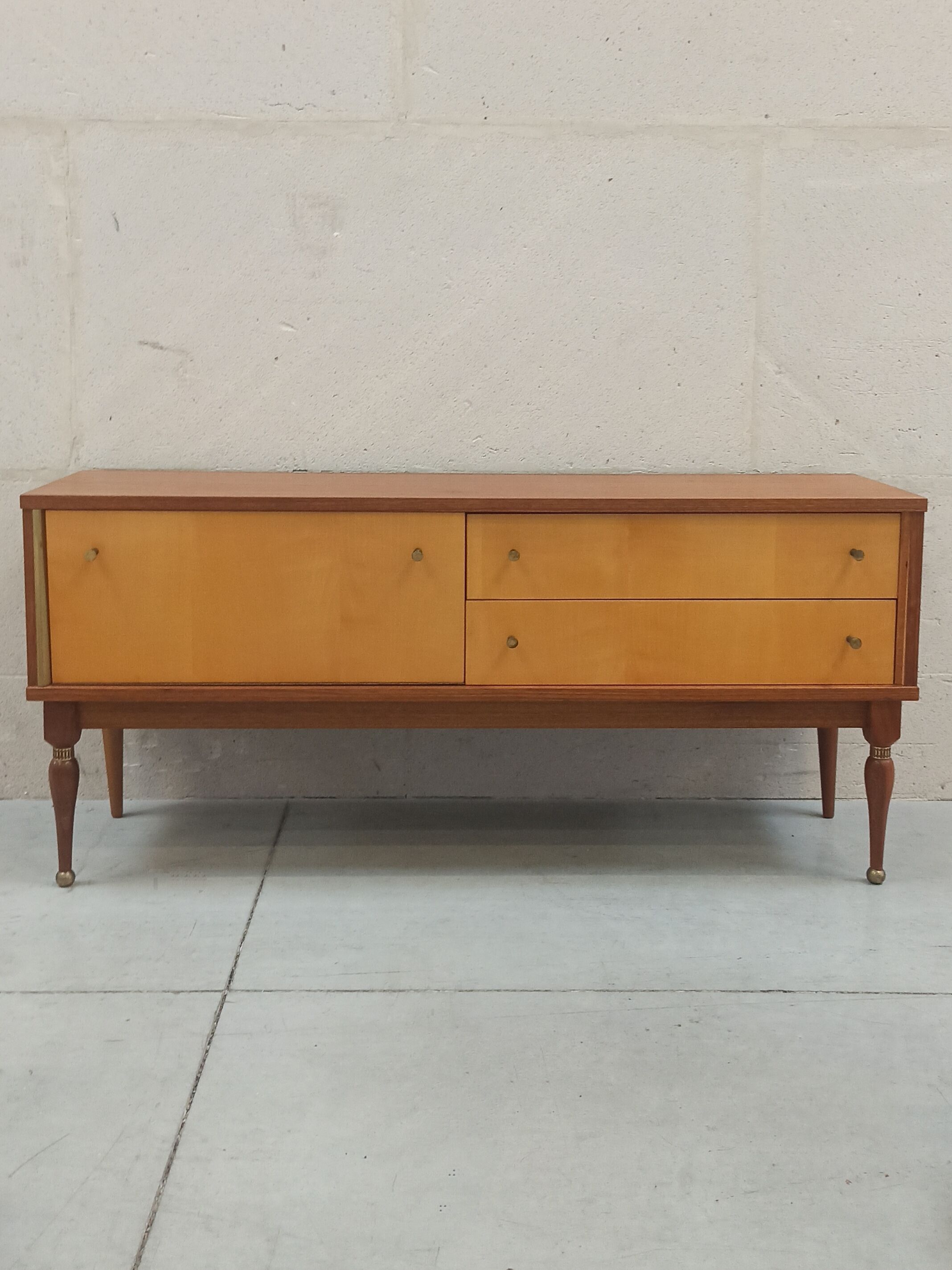Sideboard wood and brass, 50's