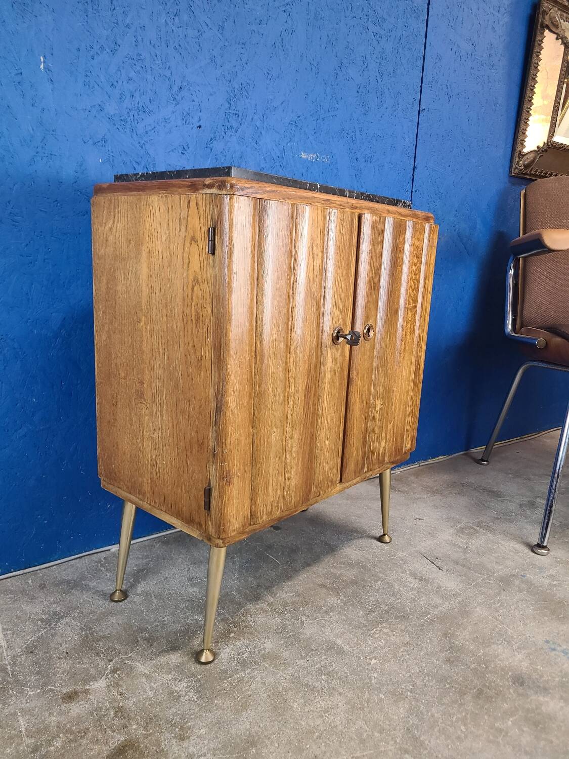 End table, vintage art deco bedside