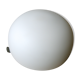 Round globe ceiling luminaire, in opaline glass, white