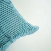 Togo set of armchair and pouf in light blue corduroy