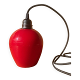 Vintage red opaline pendant light