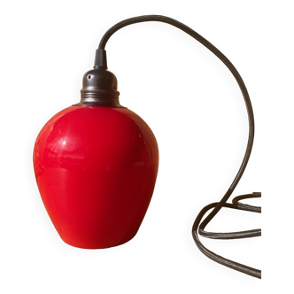 Vintage red opaline pendant light