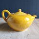 Vintage Mustard Enamelled Ceramic Teapot