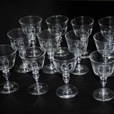 Set of 12 Art Nouveau glasses.