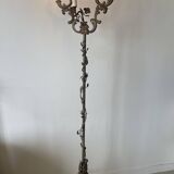Florentine floor lamp in old painted sheet metal