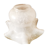 Tulip for suspension or portable lamp in white Clichy glass