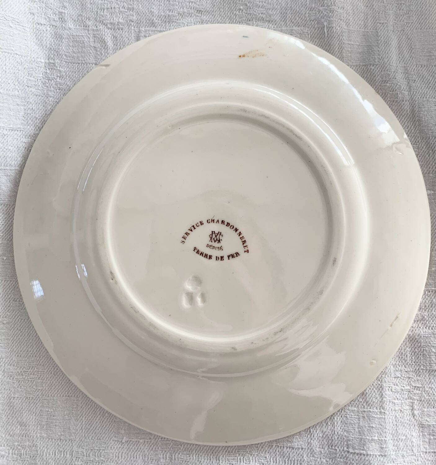 Dessert plates creil et montereau service chardonneret