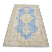 Tapis Oushak neutre pour décoration d'intérieur, référence 3089