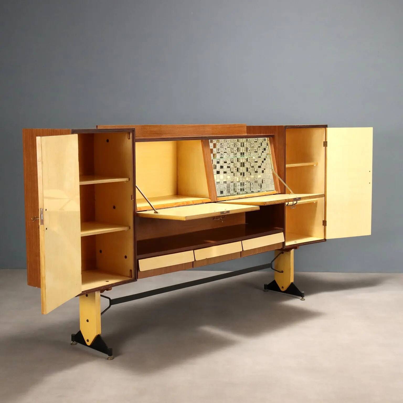 Vintage two-tone laminate sideboard, design, Italy, 1960s