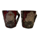 2 tasses en pierre de lave vintage