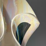 Iridescent free-form sculptural ceramic vase