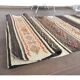 1970s Vintage Turkish Runner Handwoven Wool Flatweave Kilim Rug 84x266