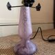Lamp base in pink glass.