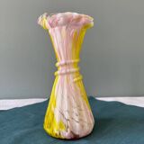 Vase ancien en verre de Clichy soufflé