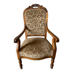 Fauteuil louis Philippe - noyer