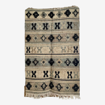 5 x 8, hemp-cotton handwoven kilim area rug, handmade, kelim, dhurrie, indian 150 x 240 cm