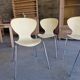 Lot de 4 chaises design vintage – crème & chrome