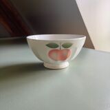 Bol ancien à facettes motif pomme
