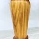 Vintage Ikea solid wooden table lamps with rattan shade, 1980s