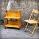 Scandinavian pine folding coffee table / serving table from the 1970s.