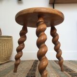 Wood tripod stool