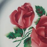flat plates Digoin Sarreguemines Cibon – red roses decoration – vai