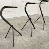 Three colorful 1950s nesting tables