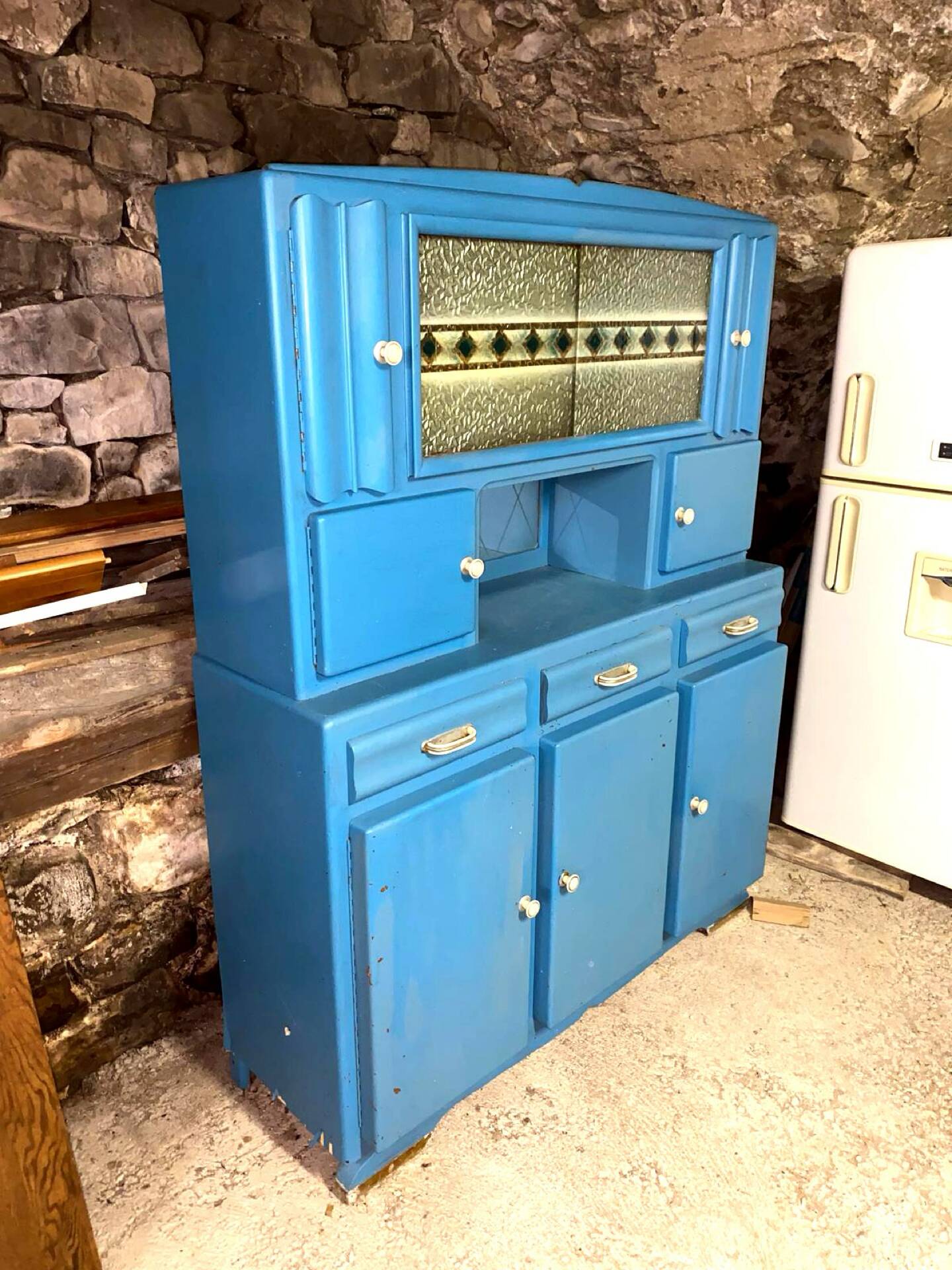 Turquoise blue buffet