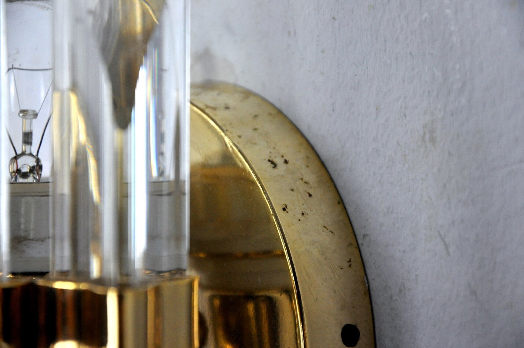 Pair of Venini glass wall lamps, Italy, 1970