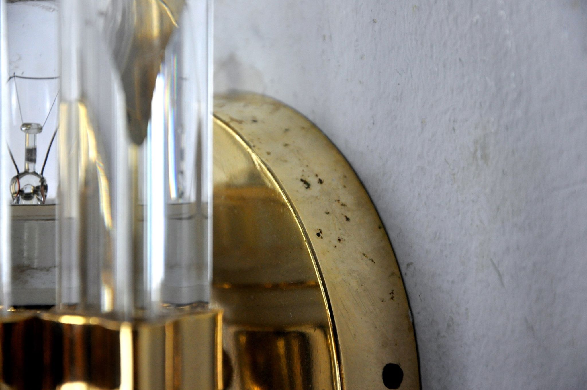 Pair of Venini glass wall lamps, Italy, 1970
