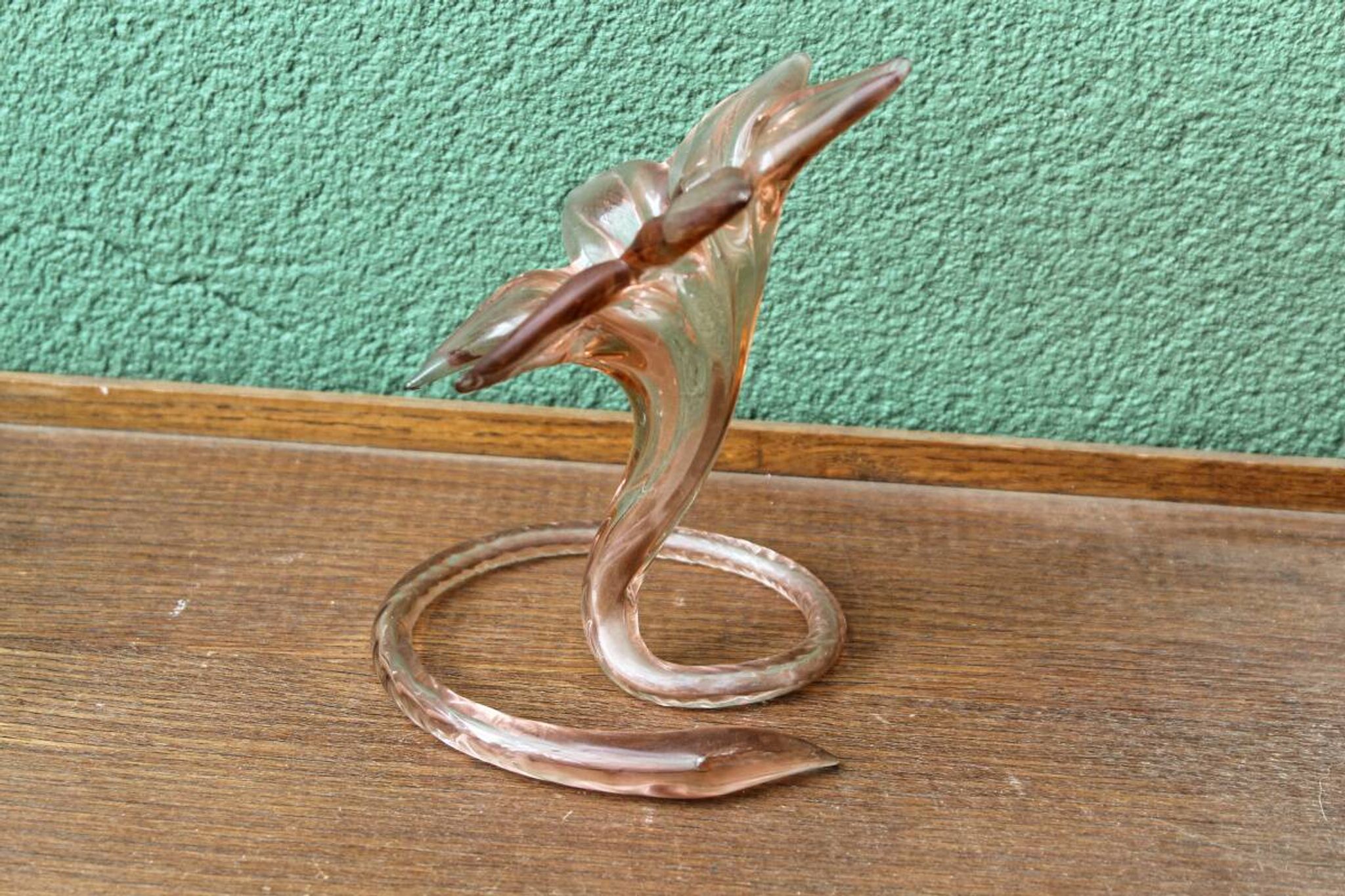Soliflore vase in blown glass, flower shape