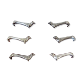 Knife holder dogs metal silver