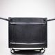 Paire de chaises Matteo Grassi MG5 cuir noir et chrome