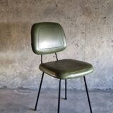 set of 4 vintage green chairs