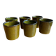 Mugs cups enameled stoneware 60s vintage