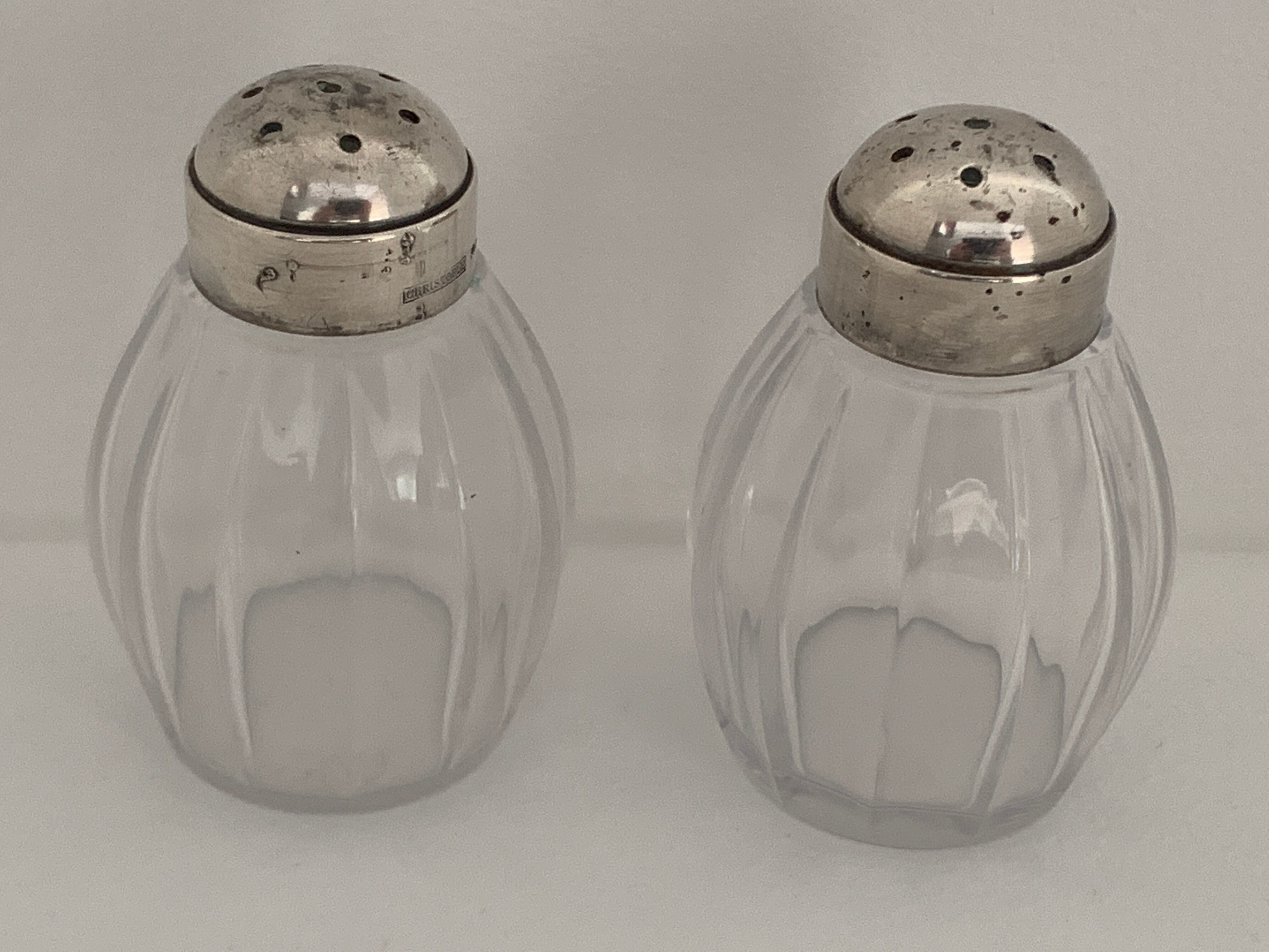 Christofle art deco salt and pepper shaker
