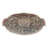 Serviteur, Coupe Centre De Table Verre Taillé - 36 x 24 cm