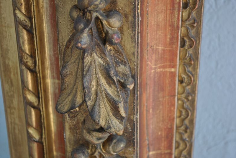 Mirror Louis XVI gilded wood ice old 109x128cm