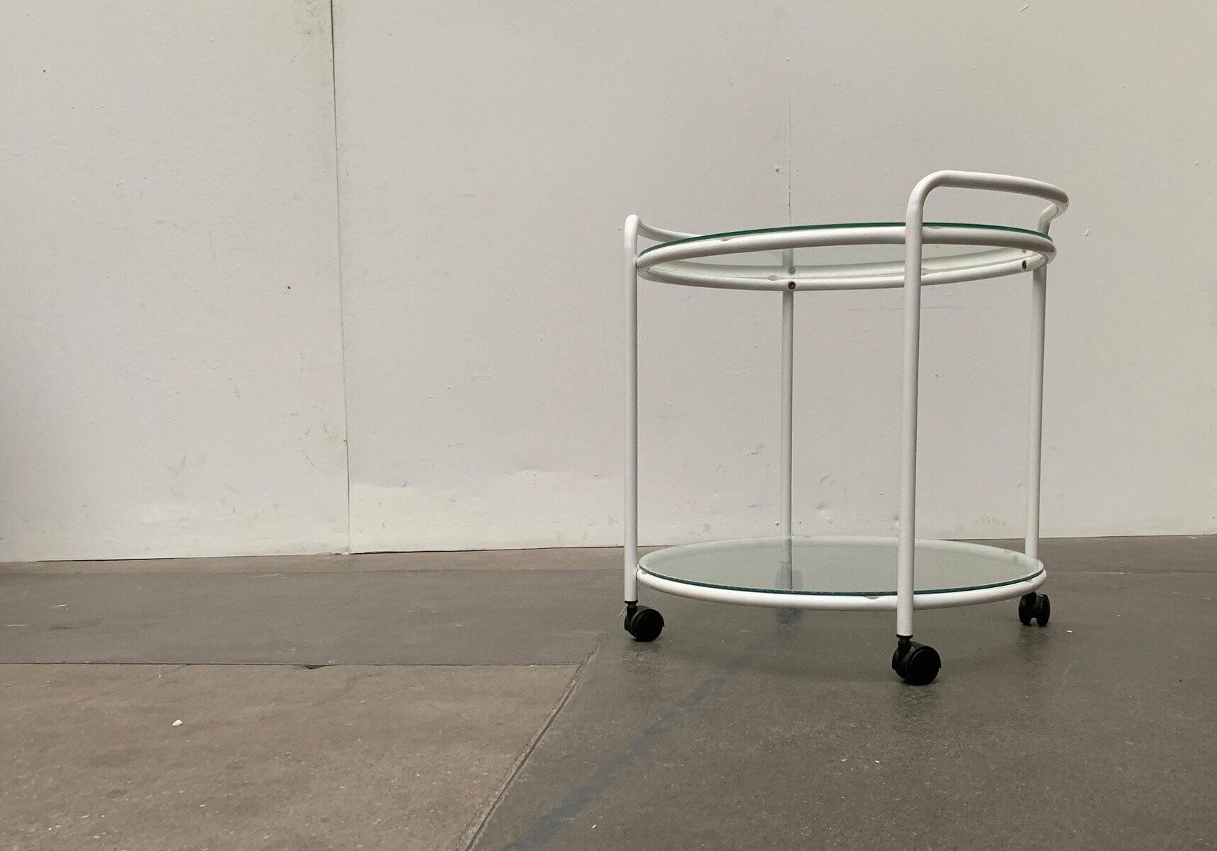 Postmodern Glass Side Table or Dessert Table