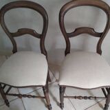 2 chaises anciennes retapissées