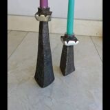 Lot of brutalist candlesticks