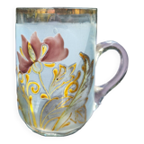 Old enameled blown glass cup