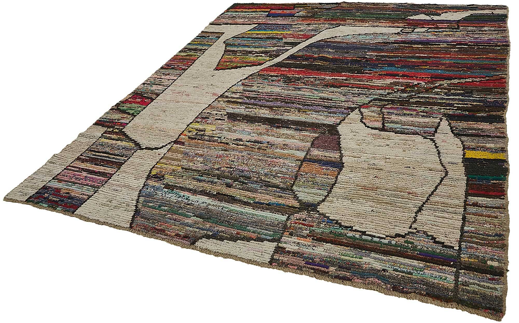 Handwoven Turkish Recycled Boho Rug 252 cm x 321 cm