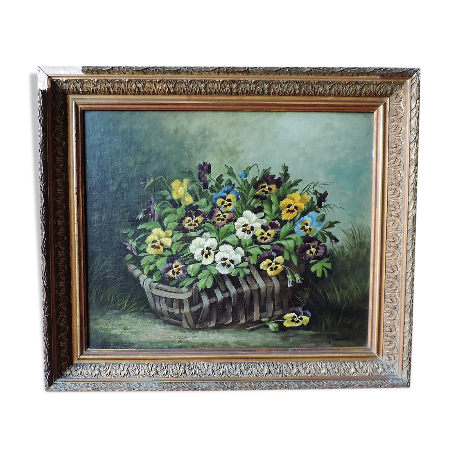 Table XIX th century: /S/ T Nature dead to the flowers sign A Gondois.