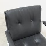 Executive leather armchair by Egon Eiermann for Wilde + Spieth, 1960s